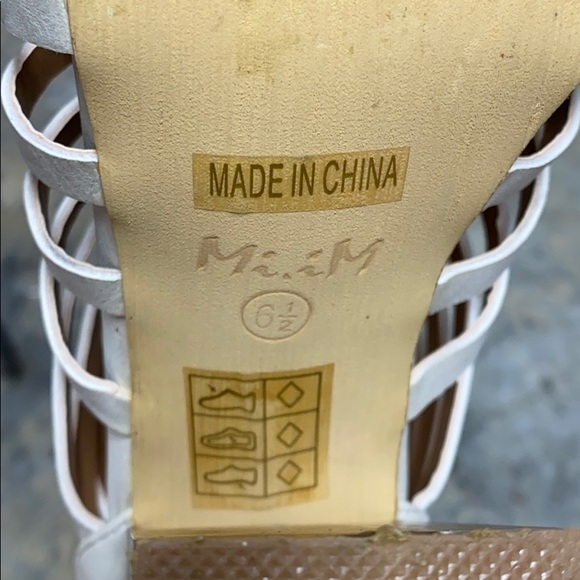 Mi.iM Strappy open toe block heel Bootie Cream 6.5 - Picture 8 of 10